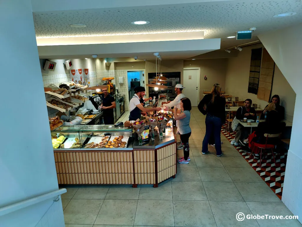 The Portuguese bakery is one of the restaurants in Cascais where you can get a quick bite or stop in for breakfast.