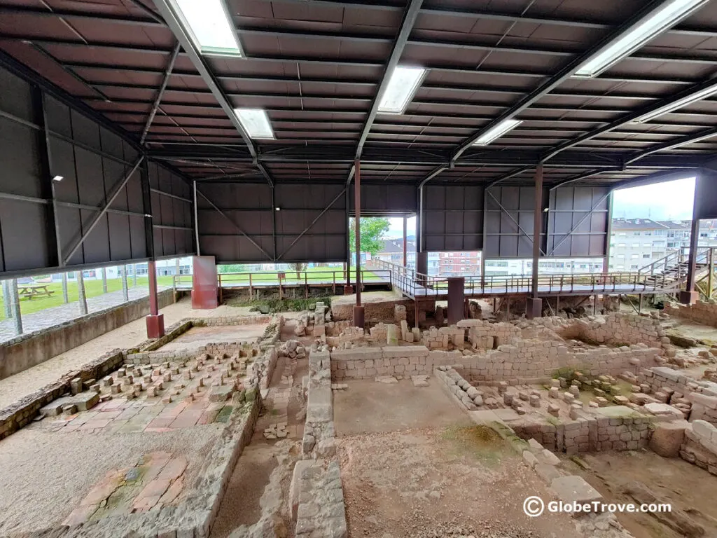 The excavation of the Roman bath
