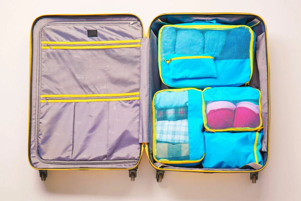 Different sized packing cubes