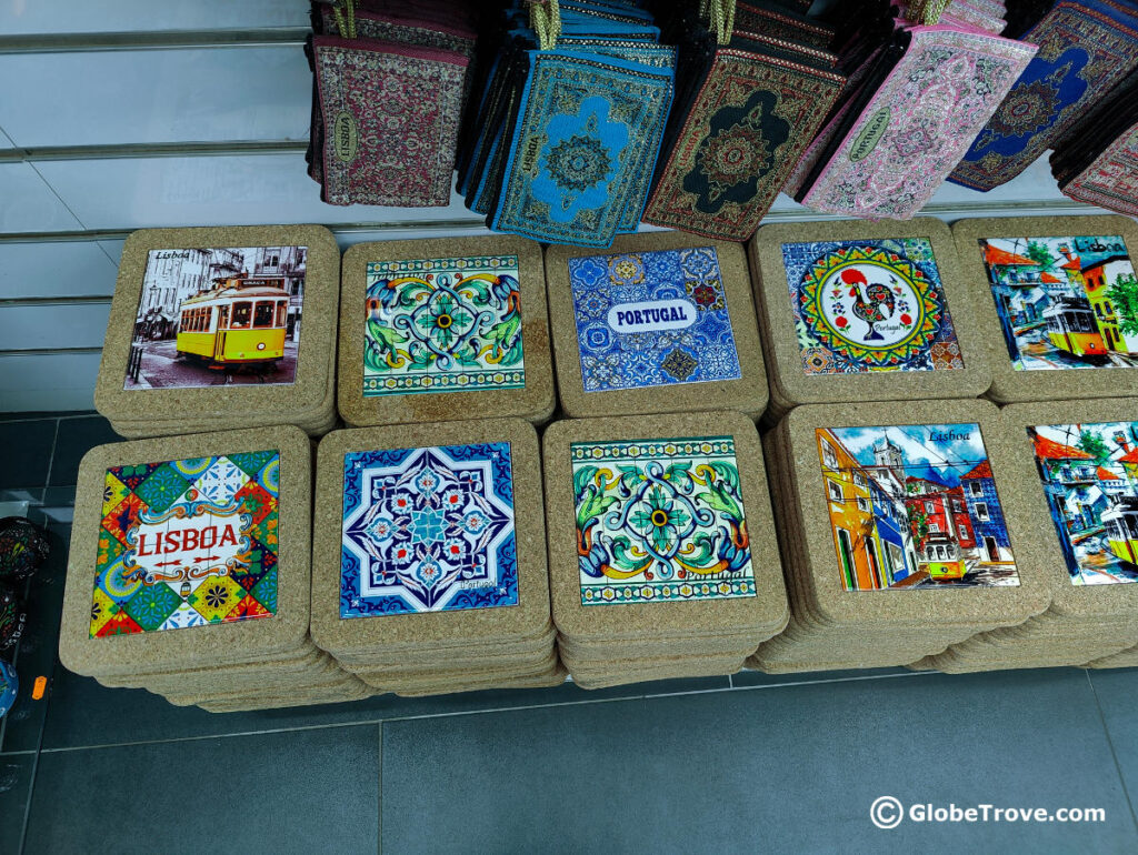 As you can see the colorful azulejos are fun souvenirs from Lisbon to take back home.