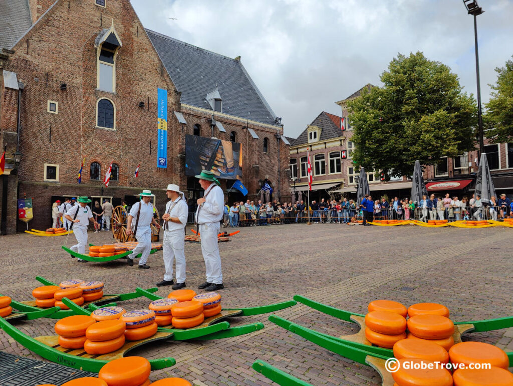 The reenactment of the Alkmaar cheese market.