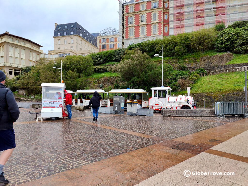 Le Petit Train De Biarritz is a great way to see the city without walking up the hill.