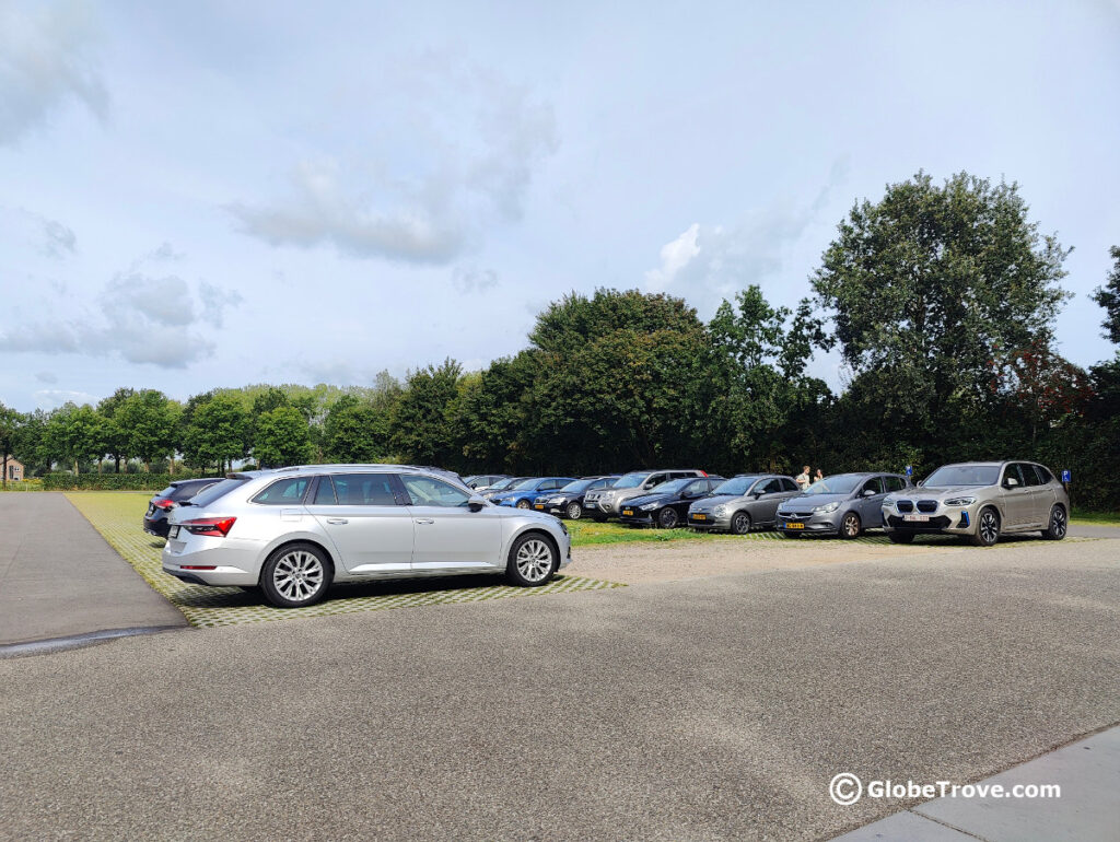 Parking lot in Castle de Haar. Keep your valuables with you when you leave though.