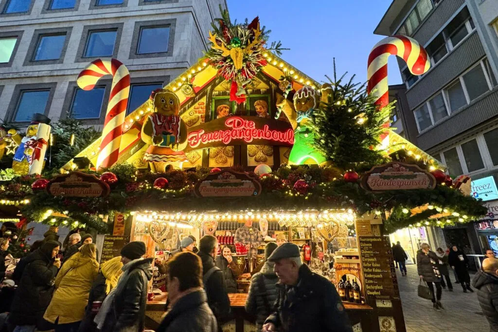 Stuttgart Christmas market stalls that draw tourists from all over the world.